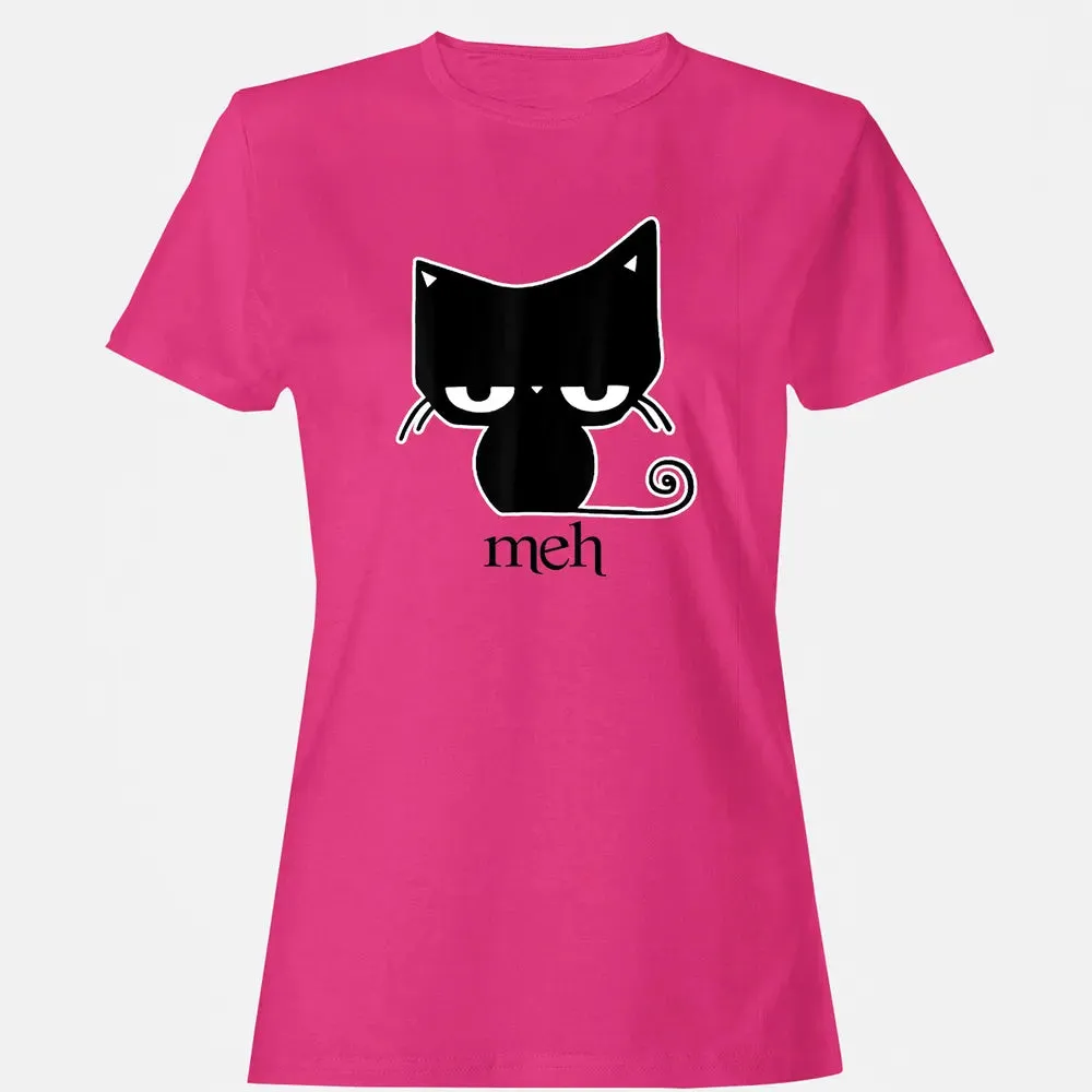 Cat funny  Meh Black Cat Women's T-shirt - 6