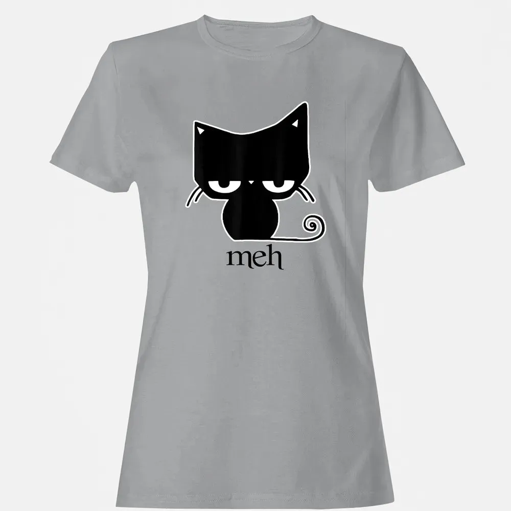 Cat funny  Meh Black Cat Women's T-shirt - 15