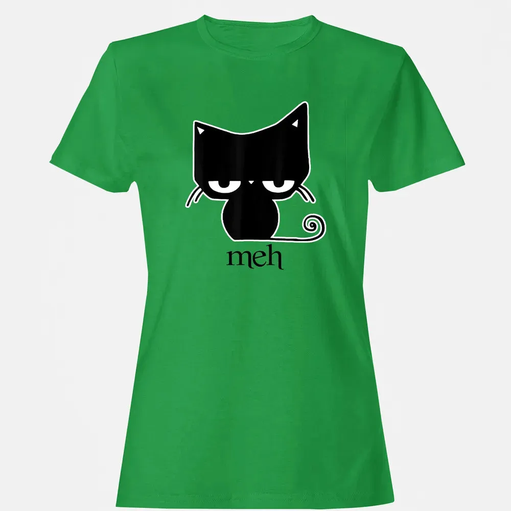 Cat funny  Meh Black Cat Women's T-shirt - 7