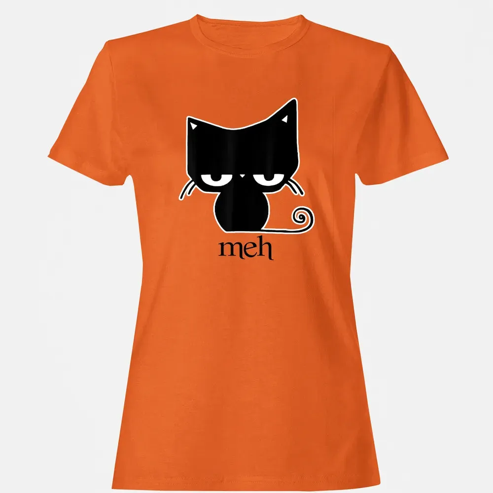 Cat funny  Meh Black Cat Women's T-shirt - 11