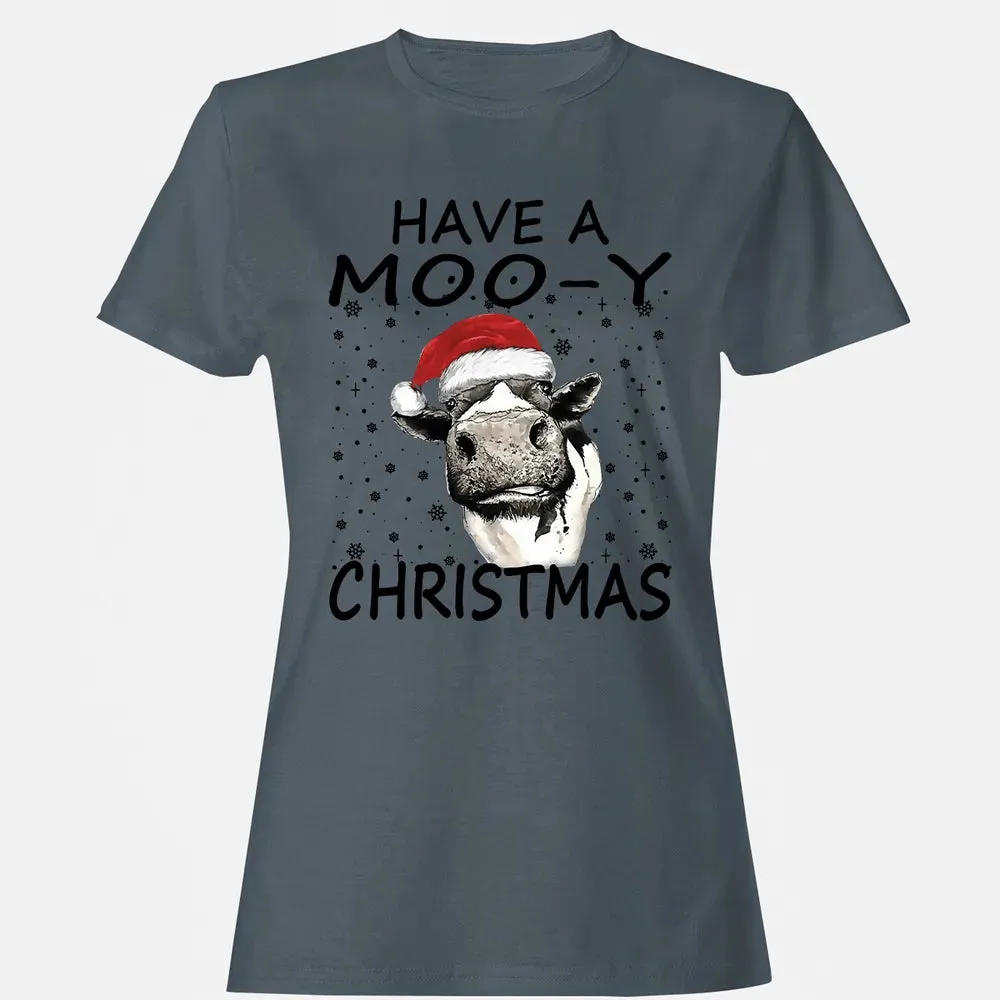 Have a Moo-y Christmas Women's T-shirt - 3