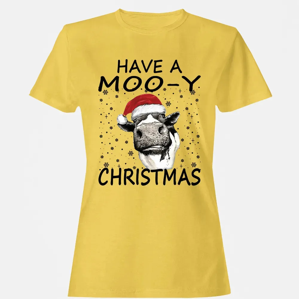 Have a Moo-y Christmas Women's T-shirt - 4