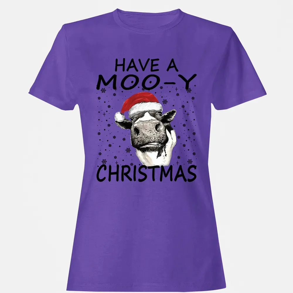 Have a Moo-y Christmas Women's T-shirt - 12