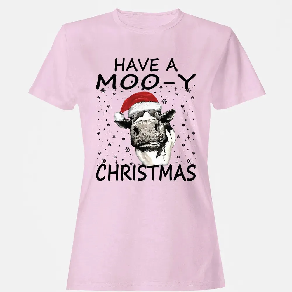 Have a Moo-y Christmas Women's T-shirt - 9