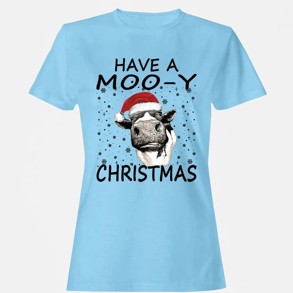 Have a Moo-y Christmas Women's T-shirt - 8