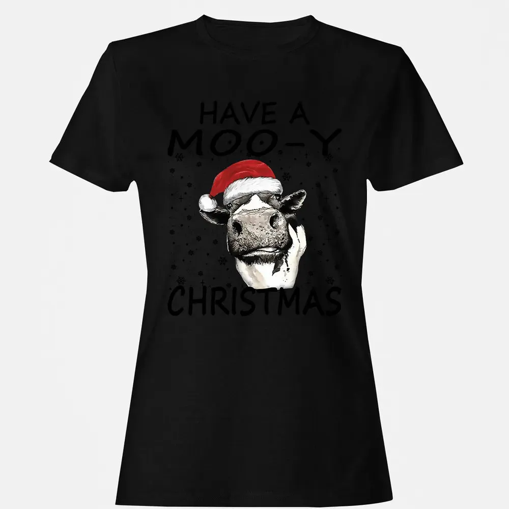 Have a Moo-y Christmas Women's T-shirt - 16