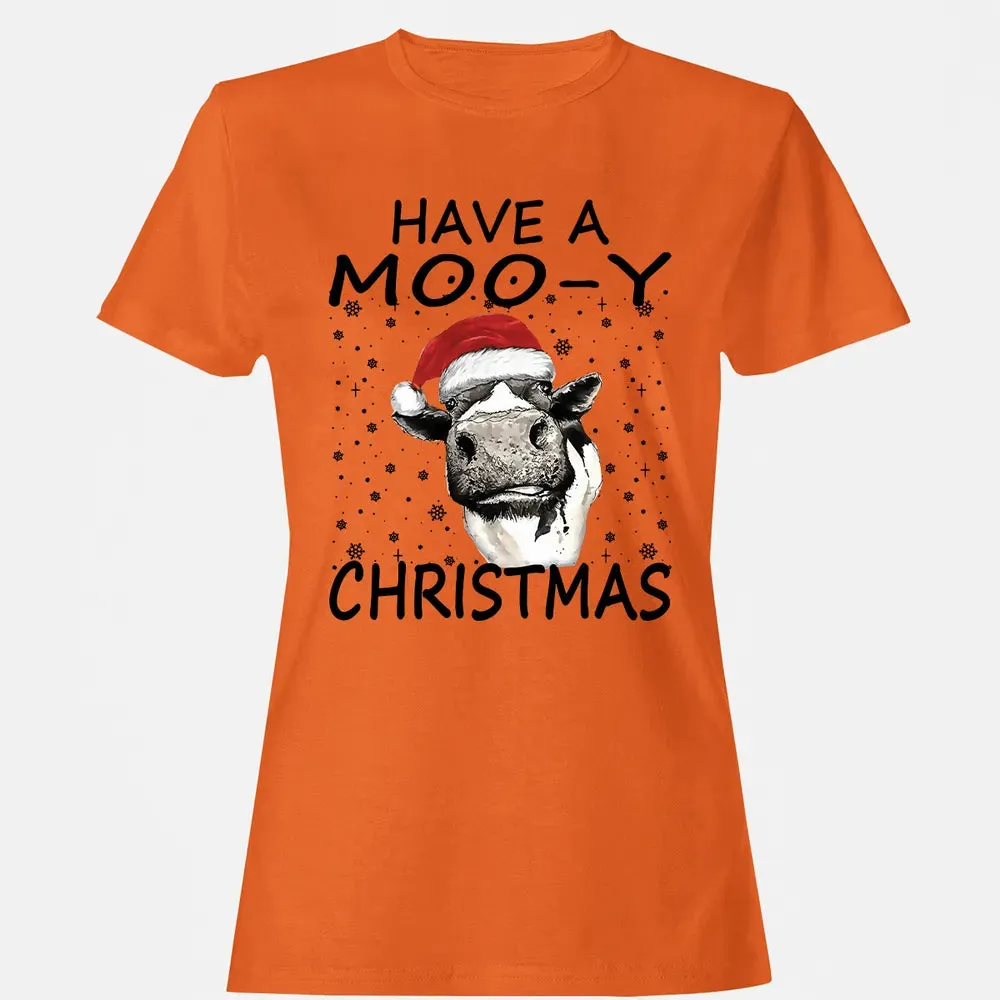 Have a Moo-y Christmas Women's T-shirt - 11