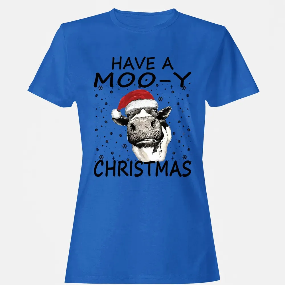 Have a Moo-y Christmas Women's T-shirt - 14