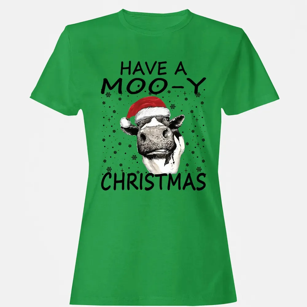 Have a Moo-y Christmas Women's T-shirt - 7
