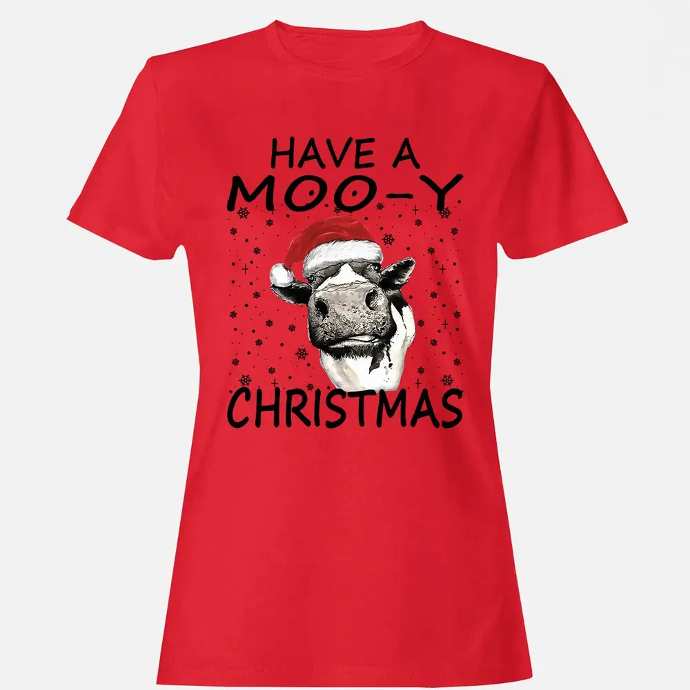 Have a Moo-y Christmas Women's T-shirt - 13
