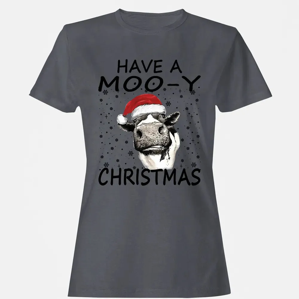 Have a Moo-y Christmas Women's T-shirt - 5