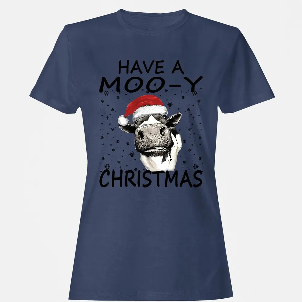 Have a Moo-y Christmas Women's T-shirt - 10