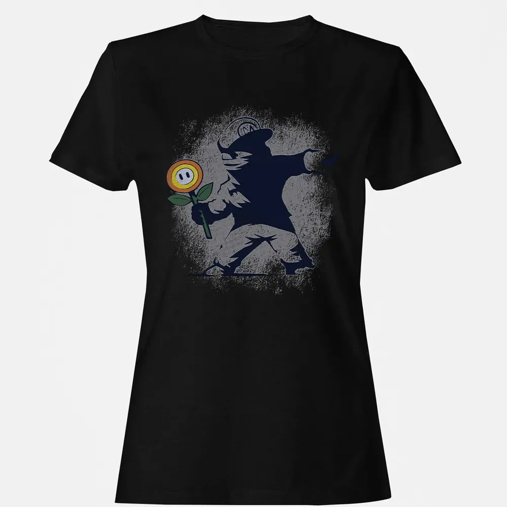Banksy Mario Women's T-shirt - 16