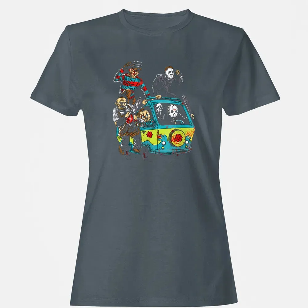 Funny Camper Full Of Psychos Halloween Horror Lovers Gift Women's T-shirt - 3