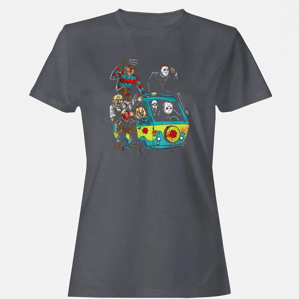 Funny Camper Full Of Psychos Halloween Horror Lovers Gift Women's T-shirt - 5