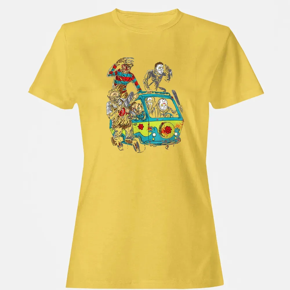 Funny Camper Full Of Psychos Halloween Horror Lovers Gift Women's T-shirt - 4