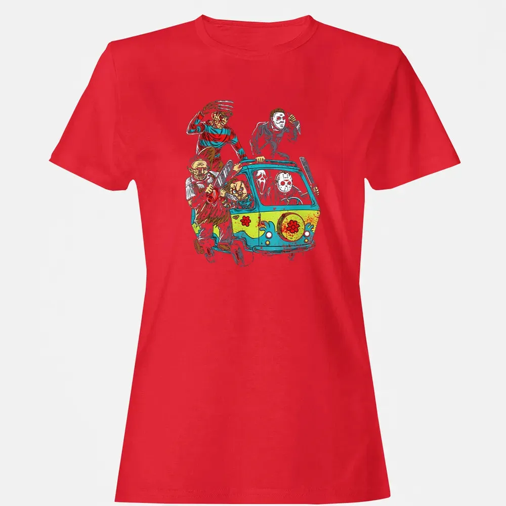 Funny Camper Full Of Psychos Halloween Horror Lovers Gift Women's T-shirt - 13