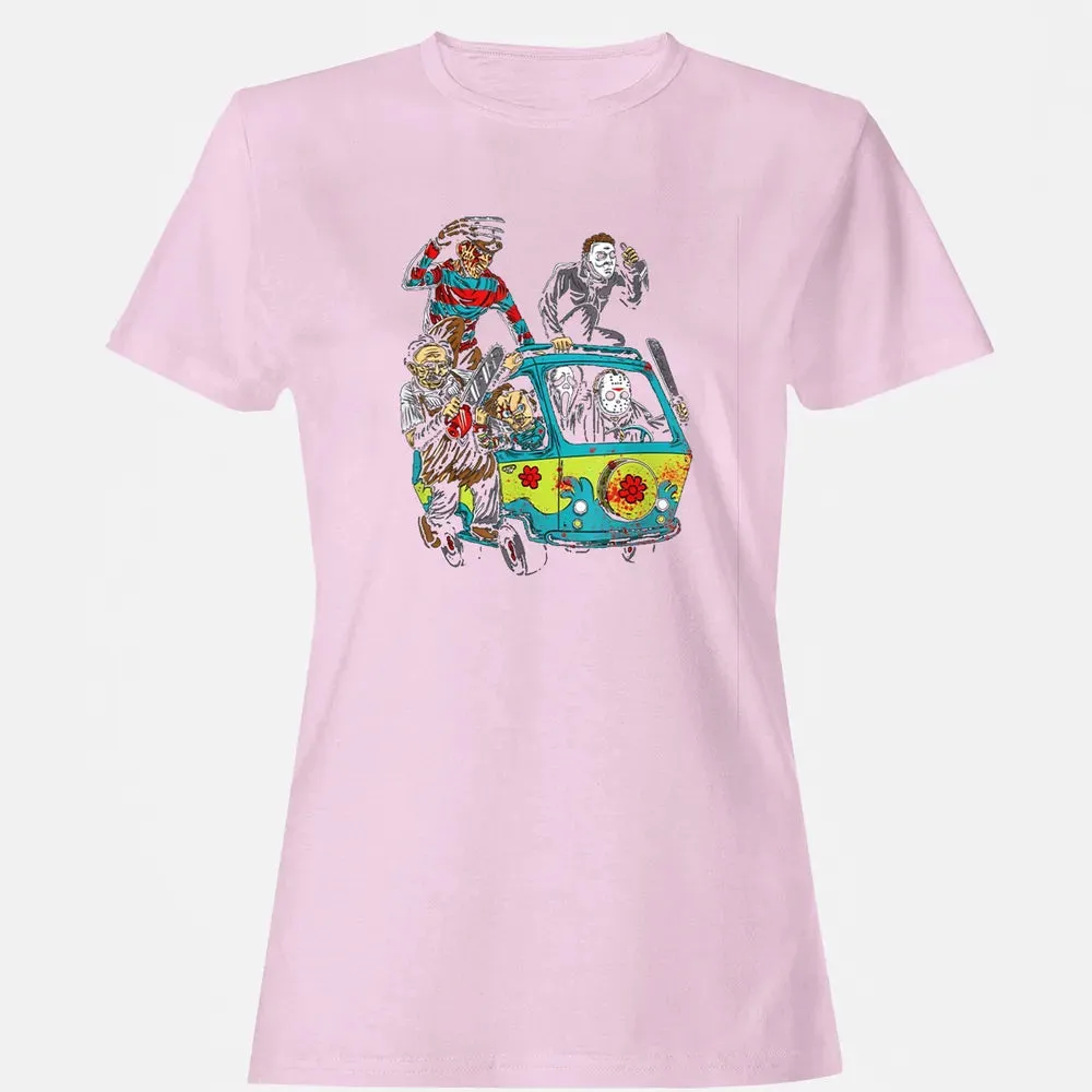 Funny Camper Full Of Psychos Halloween Horror Lovers Gift Women's T-shirt - 9