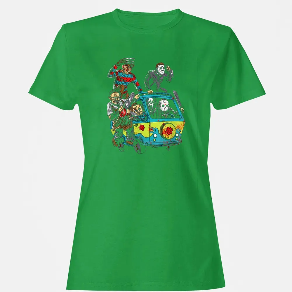 Funny Camper Full Of Psychos Halloween Horror Lovers Gift Women's T-shirt - 7