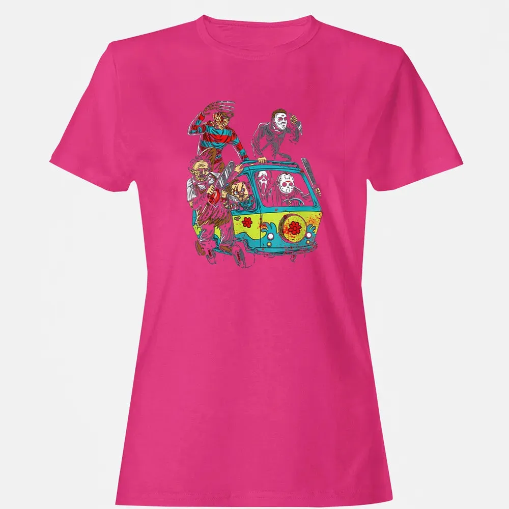 Funny Camper Full Of Psychos Halloween Horror Lovers Gift Women's T-shirt - 6