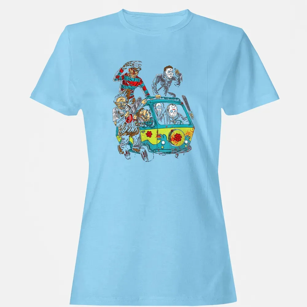 Funny Camper Full Of Psychos Halloween Horror Lovers Gift Women's T-shirt - 8