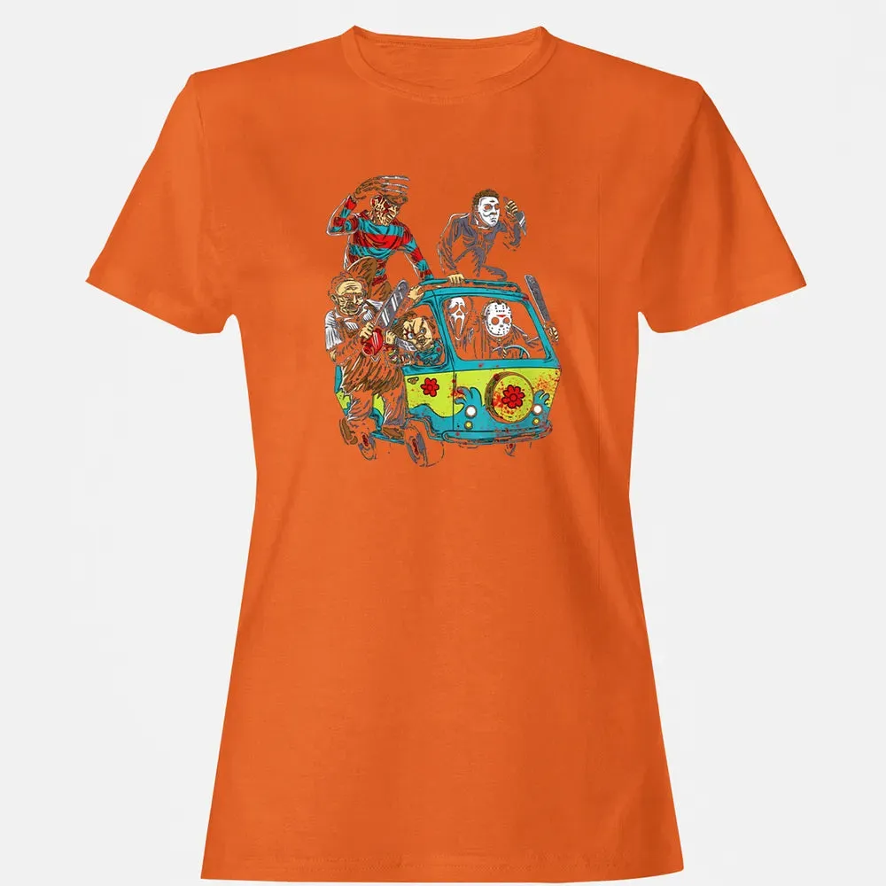 Funny Camper Full Of Psychos Halloween Horror Lovers Gift Women's T-shirt - 11