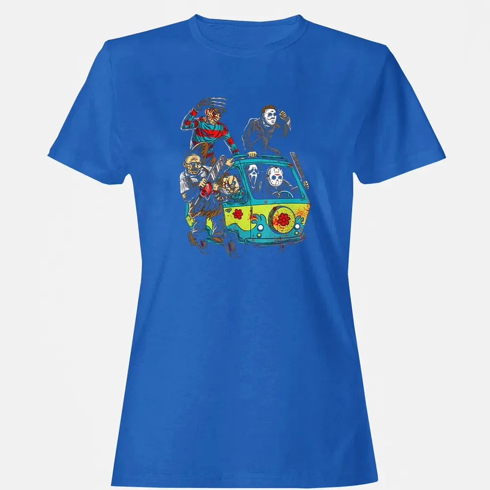 Funny Camper Full Of Psychos Halloween Horror Lovers Gift Women's T-shirt - 14