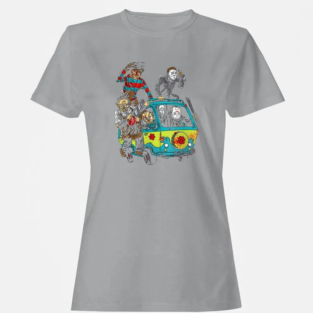 Funny Camper Full Of Psychos Halloween Horror Lovers Gift Women's T-shirt - 15