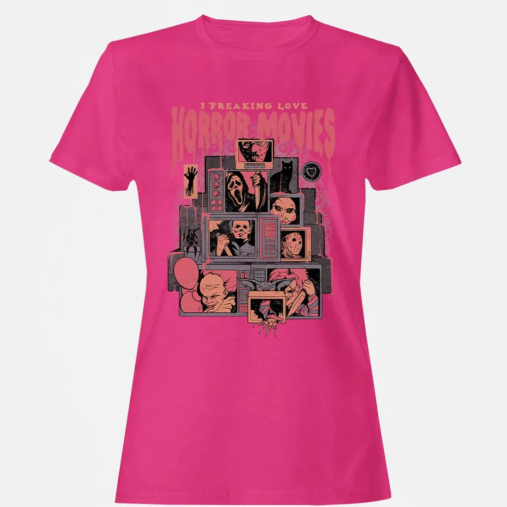 I Freaking Love Horror Movies Women's T-shirt - 6