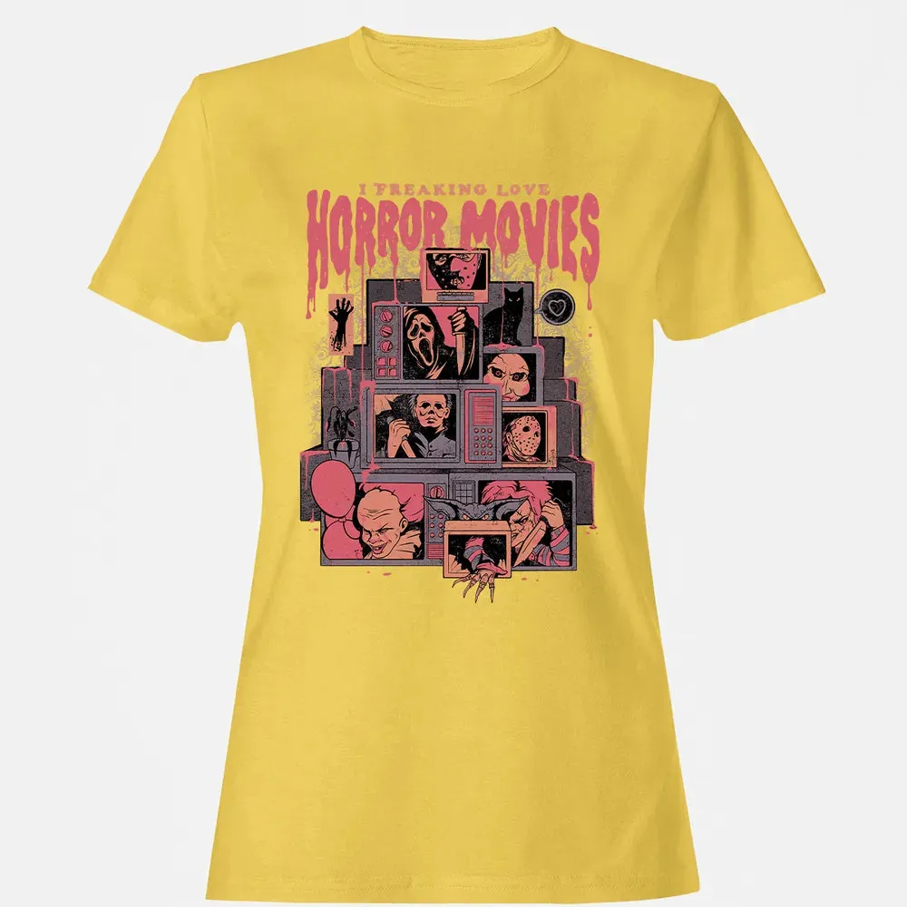 I Freaking Love Horror Movies Women's T-shirt - 4