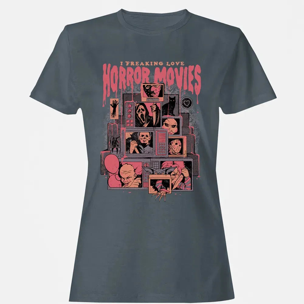 I Freaking Love Horror Movies Women's T-shirt - 3