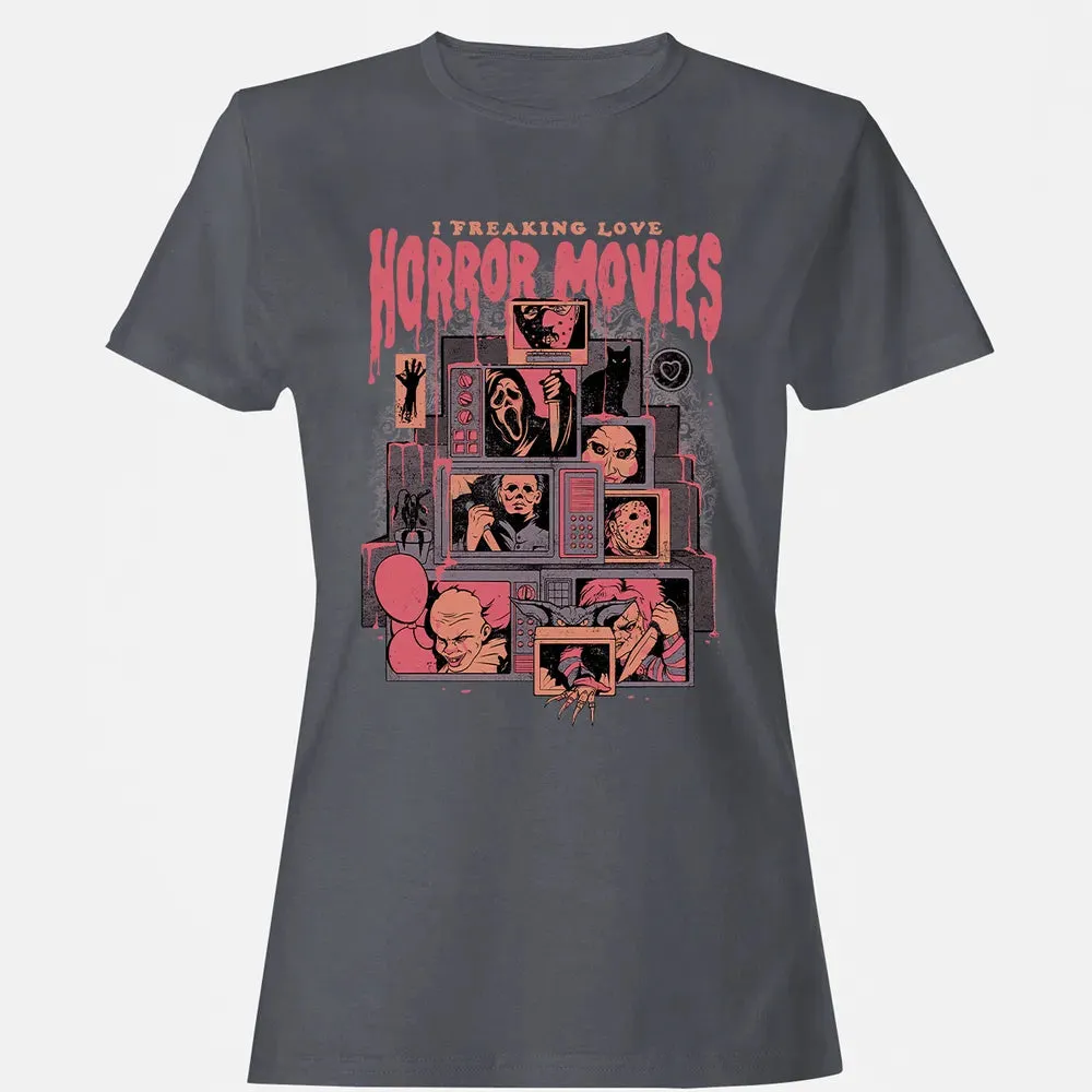I Freaking Love Horror Movies Women's T-shirt - 5