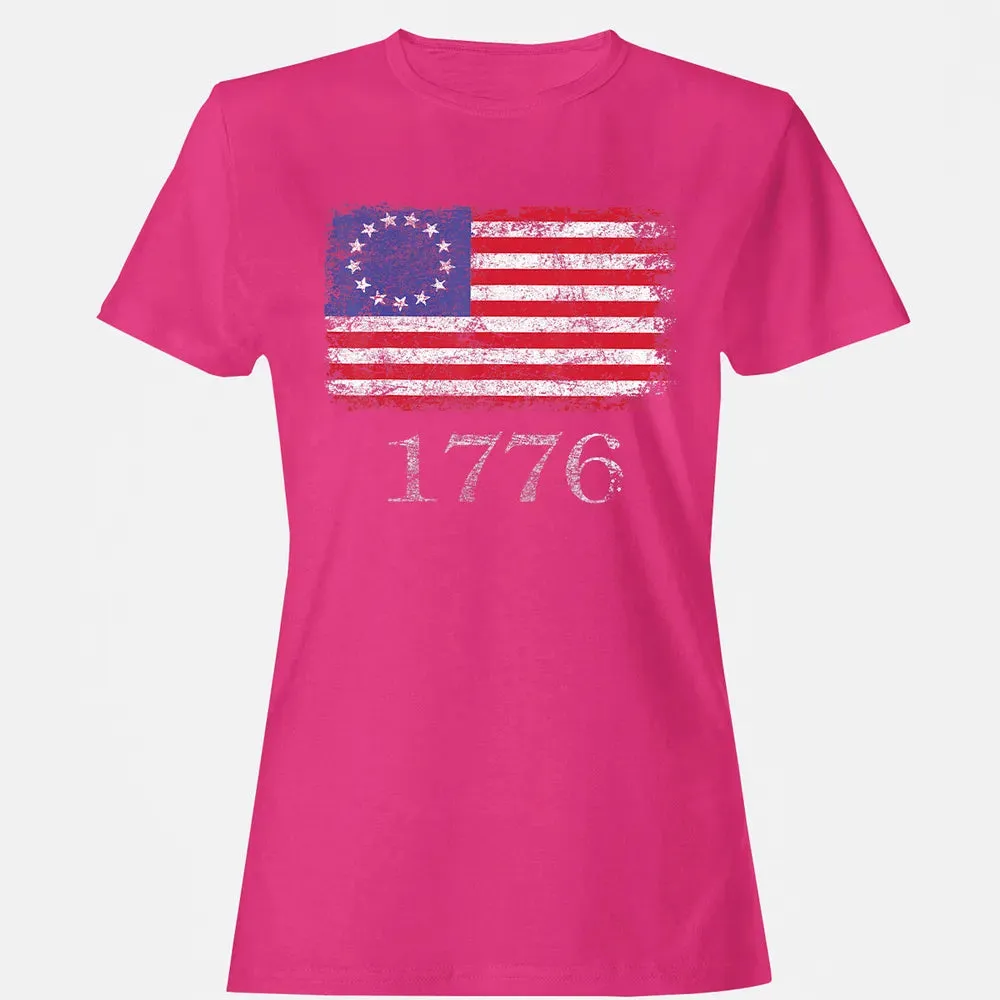 Betsy Ross  4th Of July American Flag T 1776 Retro Women's T-shirt - 6