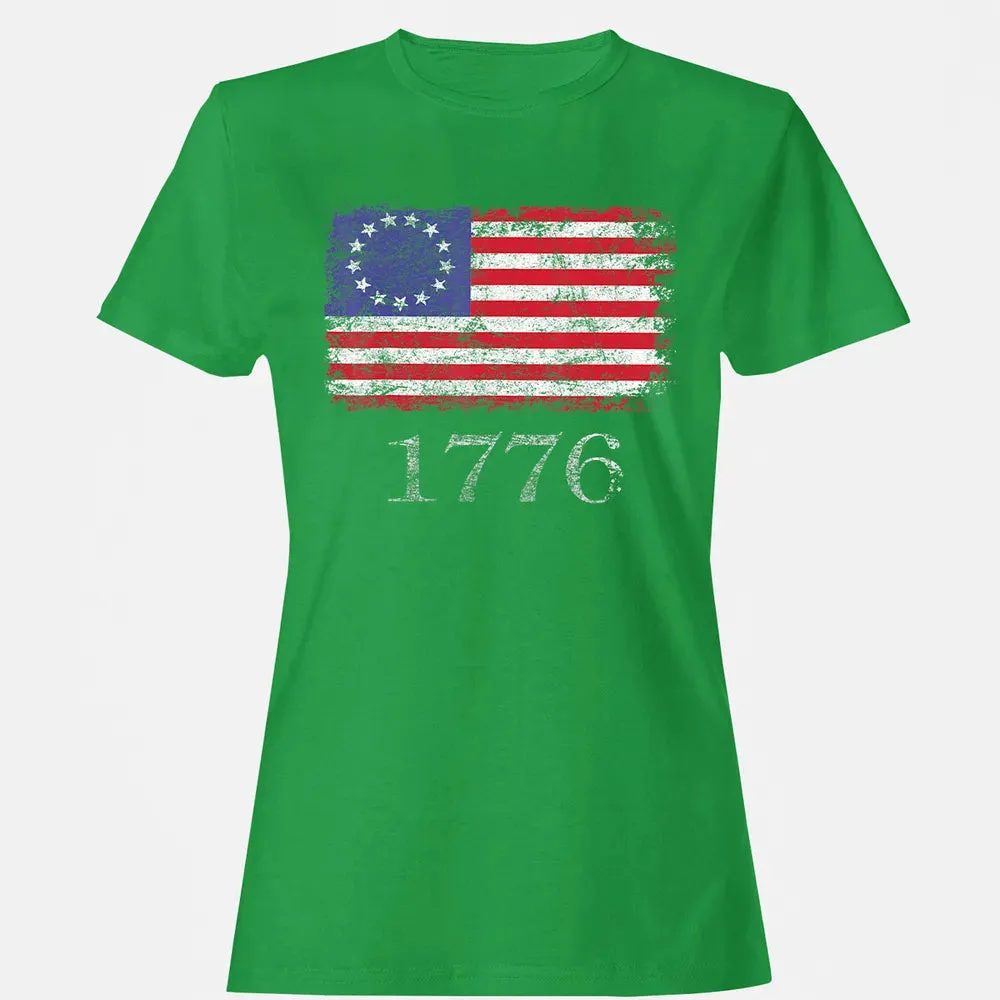 Betsy Ross  4th Of July American Flag T 1776 Retro Women's T-shirt - 7