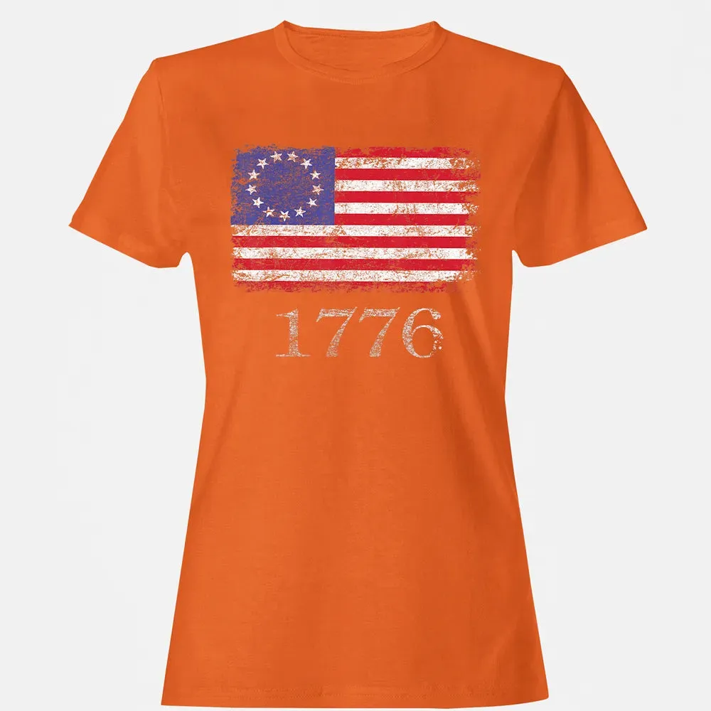Betsy Ross  4th Of July American Flag T 1776 Retro Women's T-shirt - 11
