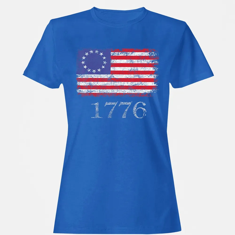 Betsy Ross  4th Of July American Flag T 1776 Retro Women's T-shirt - 14