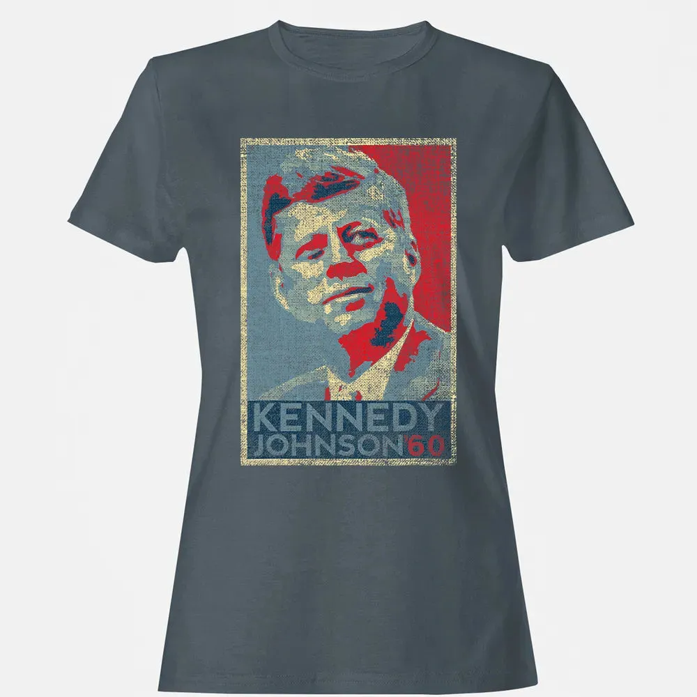 Kennedy Johnson 1960 Retro Campaign 4th Of July President Women's T-shirt - 3
