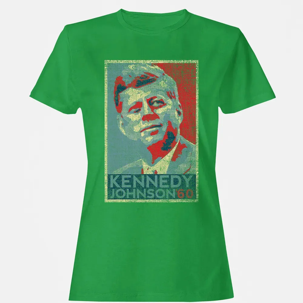 Kennedy Johnson 1960 Retro Campaign 4th Of July President Women's T-shirt - 7