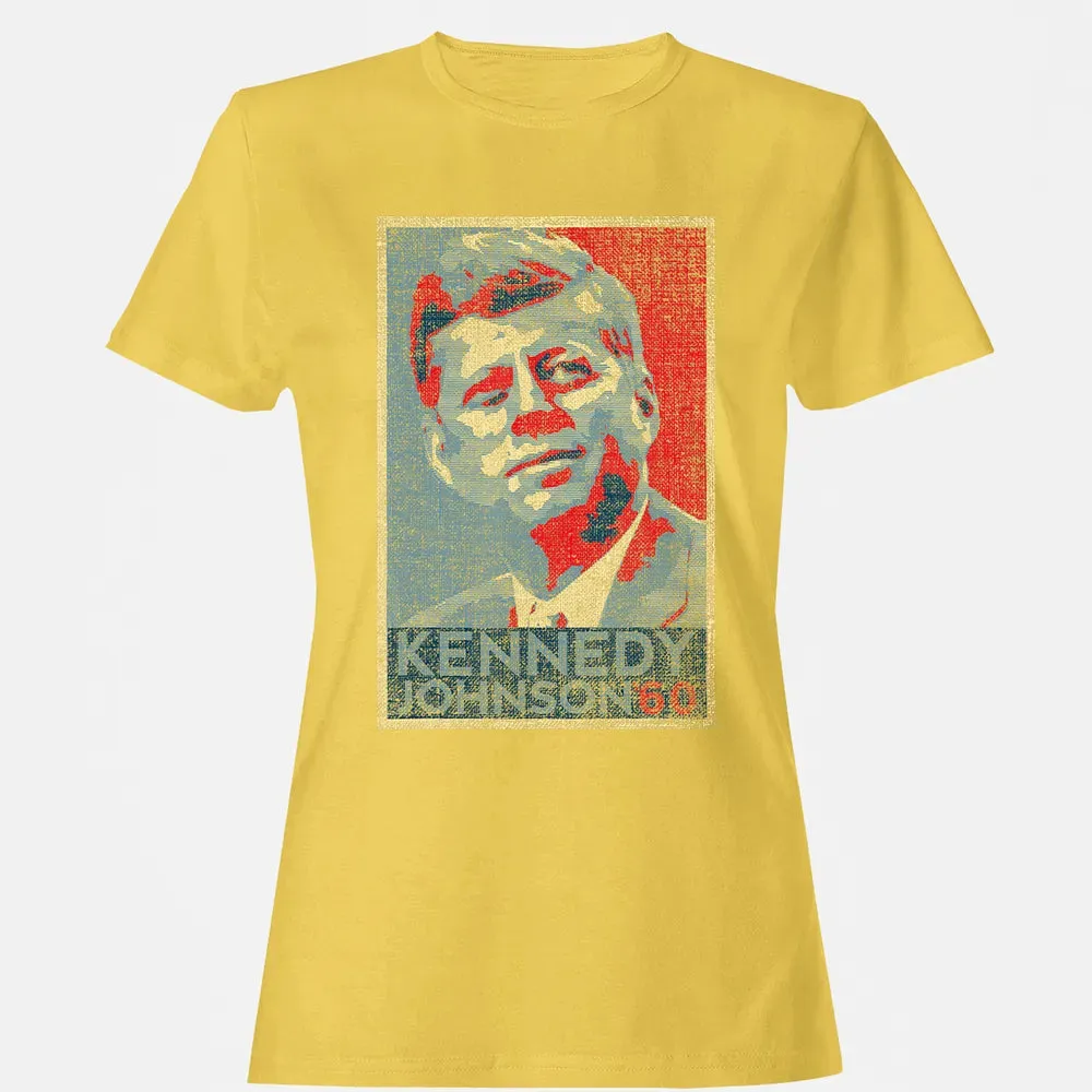 Kennedy Johnson 1960 Retro Campaign 4th Of July President Women's T-shirt - 4