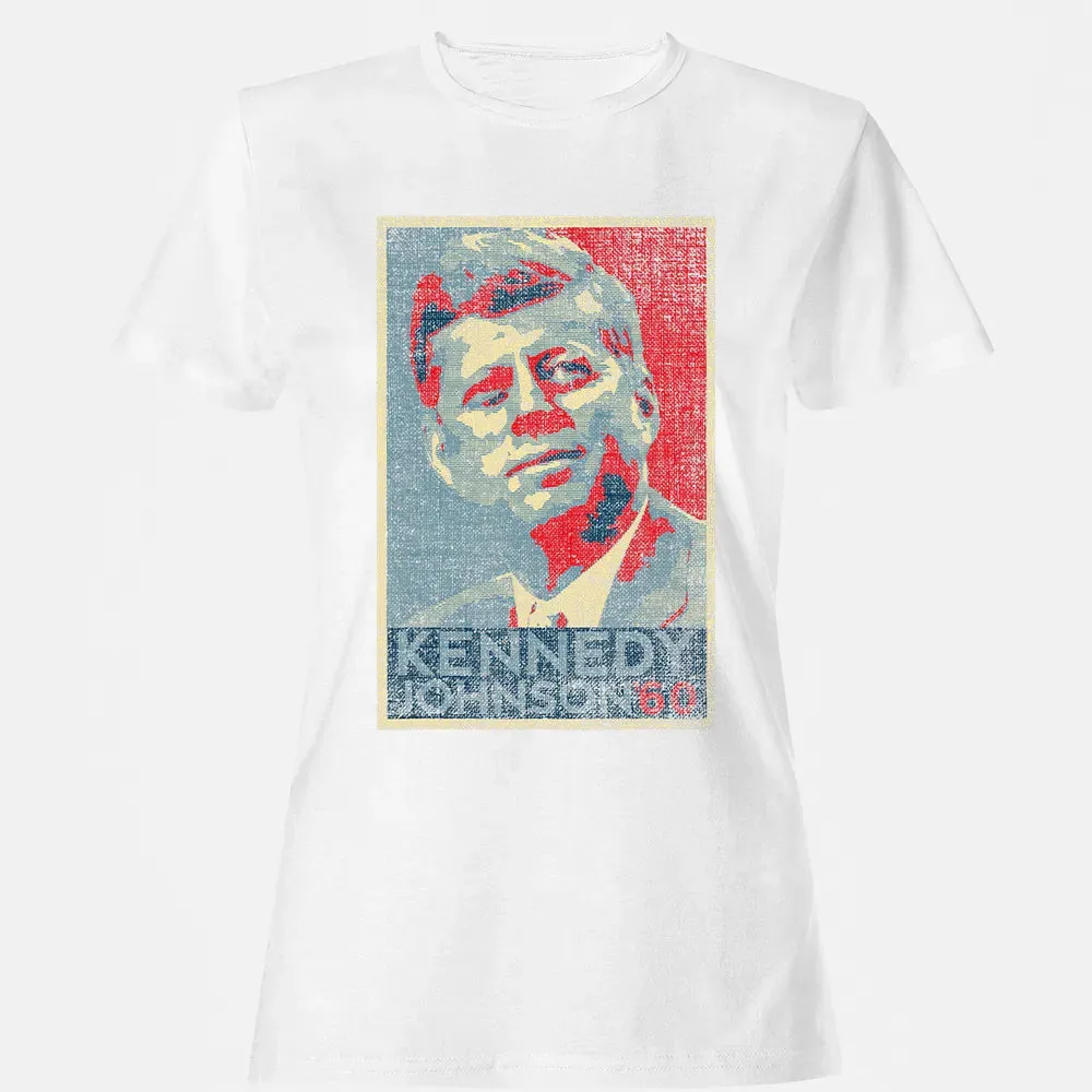 Kennedy Johnson 1960 Retro Campaign 4th Of July President Women's T-shirt - 16