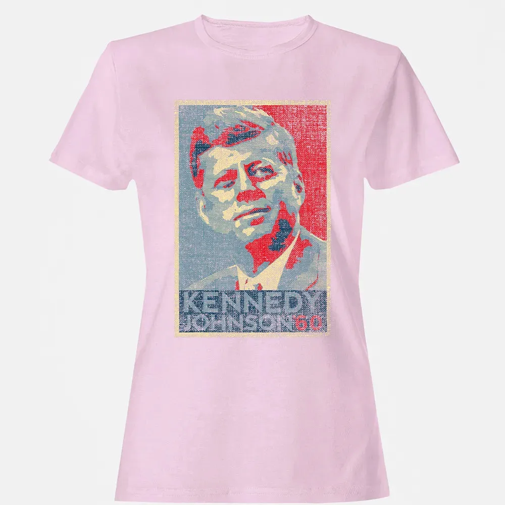 Kennedy Johnson 1960 Retro Campaign 4th Of July President Women's T-shirt - 9