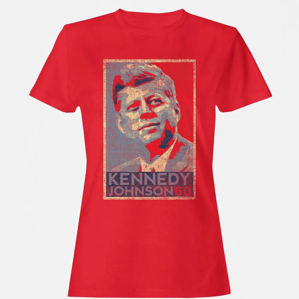 Kennedy Johnson 1960 Retro Campaign 4th Of July President Women's T-shirt - 13