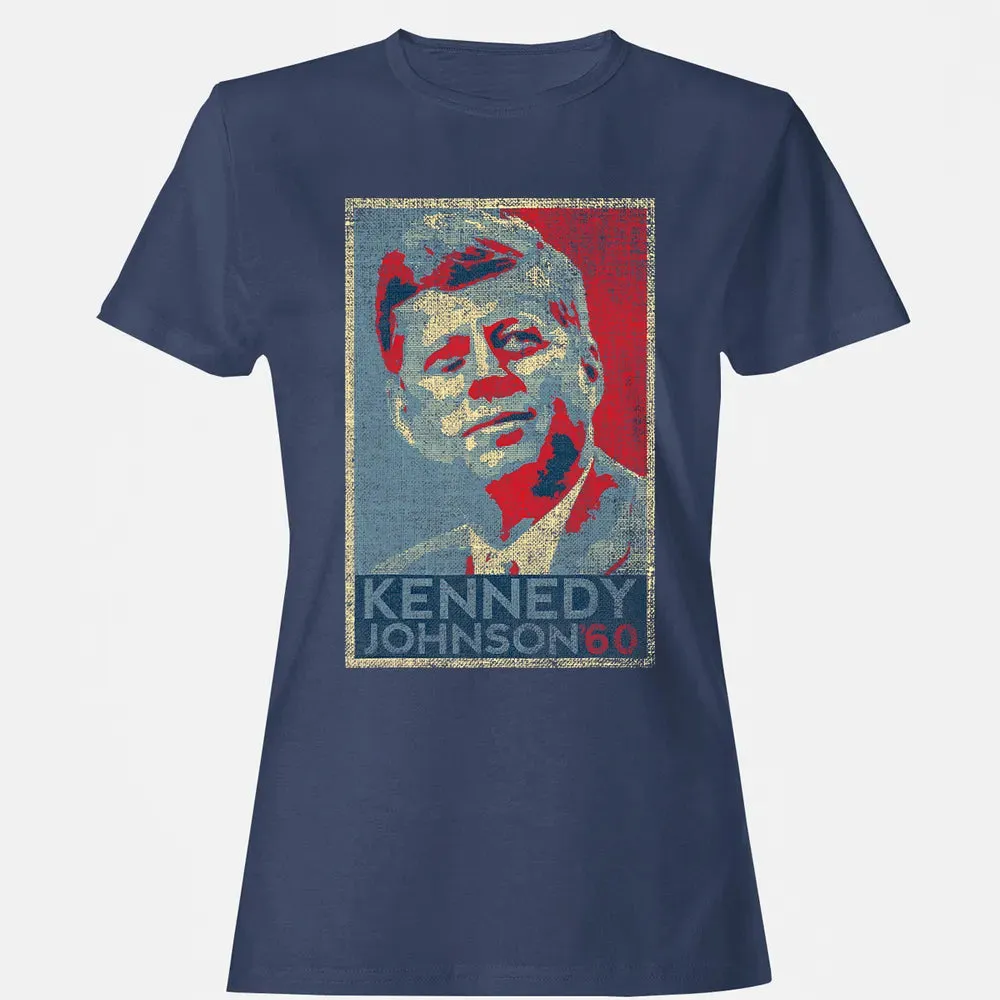 Kennedy Johnson 1960 Retro Campaign 4th Of July President Women's T-shirt - 10