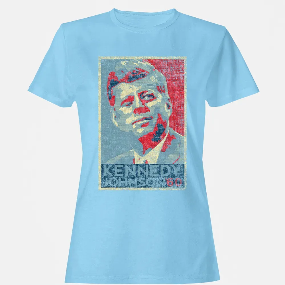 Kennedy Johnson 1960 Retro Campaign 4th Of July President Women's T-shirt - 8