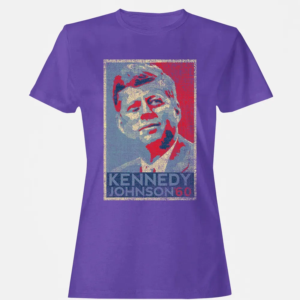 Kennedy Johnson 1960 Retro Campaign 4th Of July President Women's T-shirt - 12