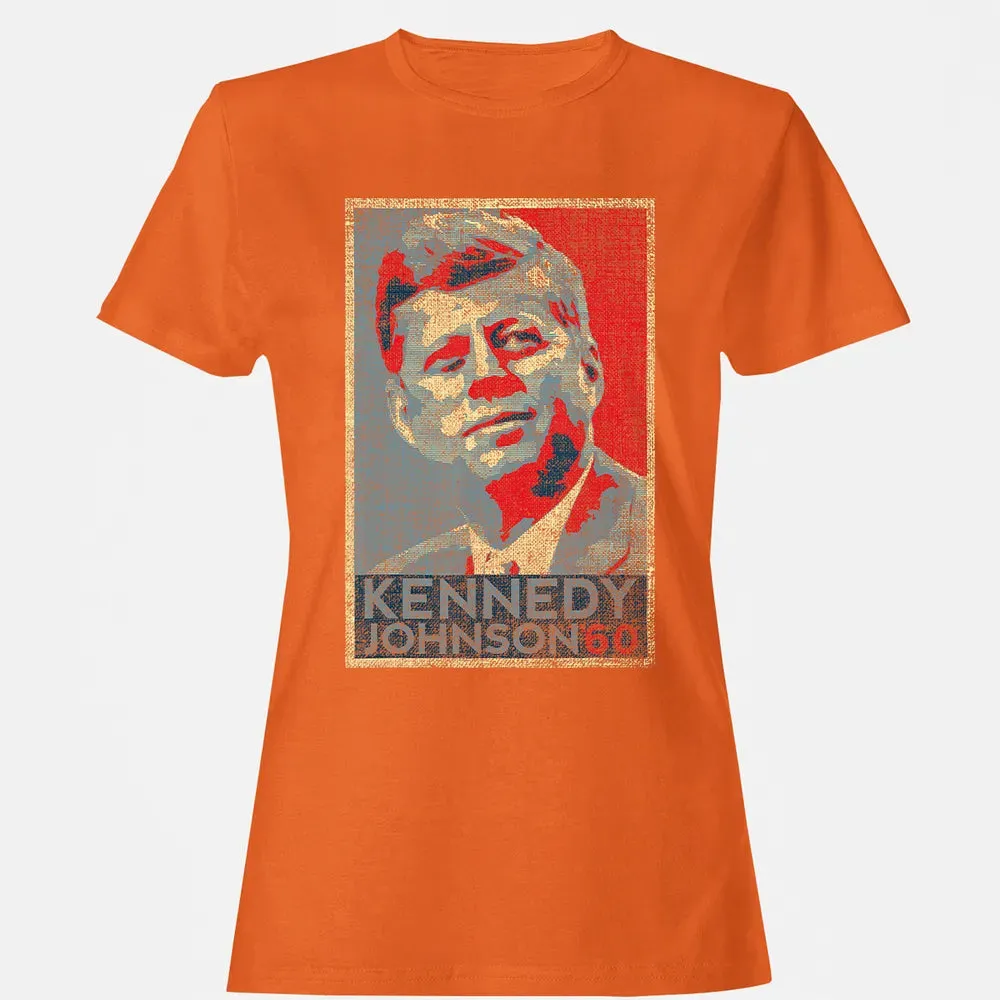 Kennedy Johnson 1960 Retro Campaign 4th Of July President Women's T-shirt - 11