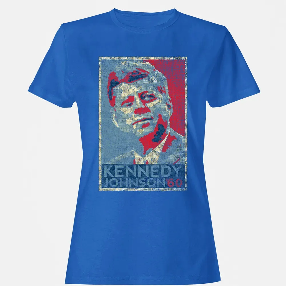 Kennedy Johnson 1960 Retro Campaign 4th Of July President Women's T-shirt - 14