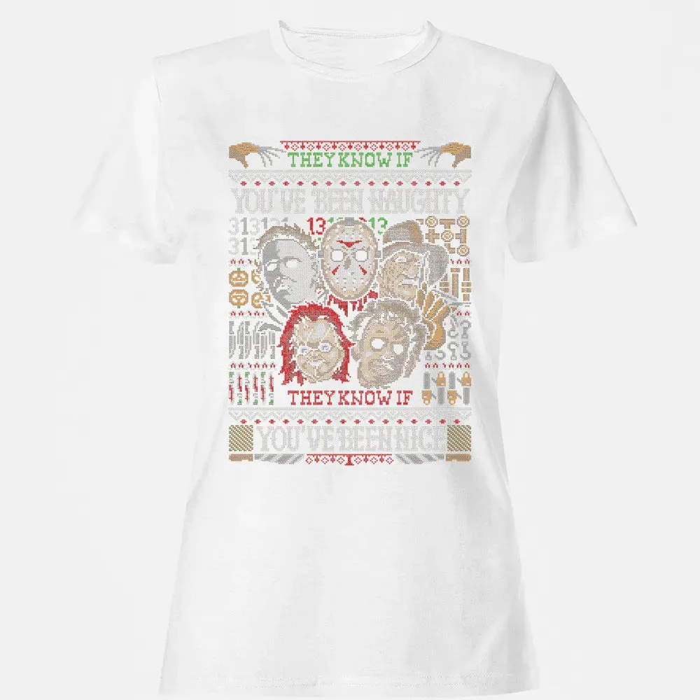 They Know If You've Been Naughty Women's T-shirt - 16