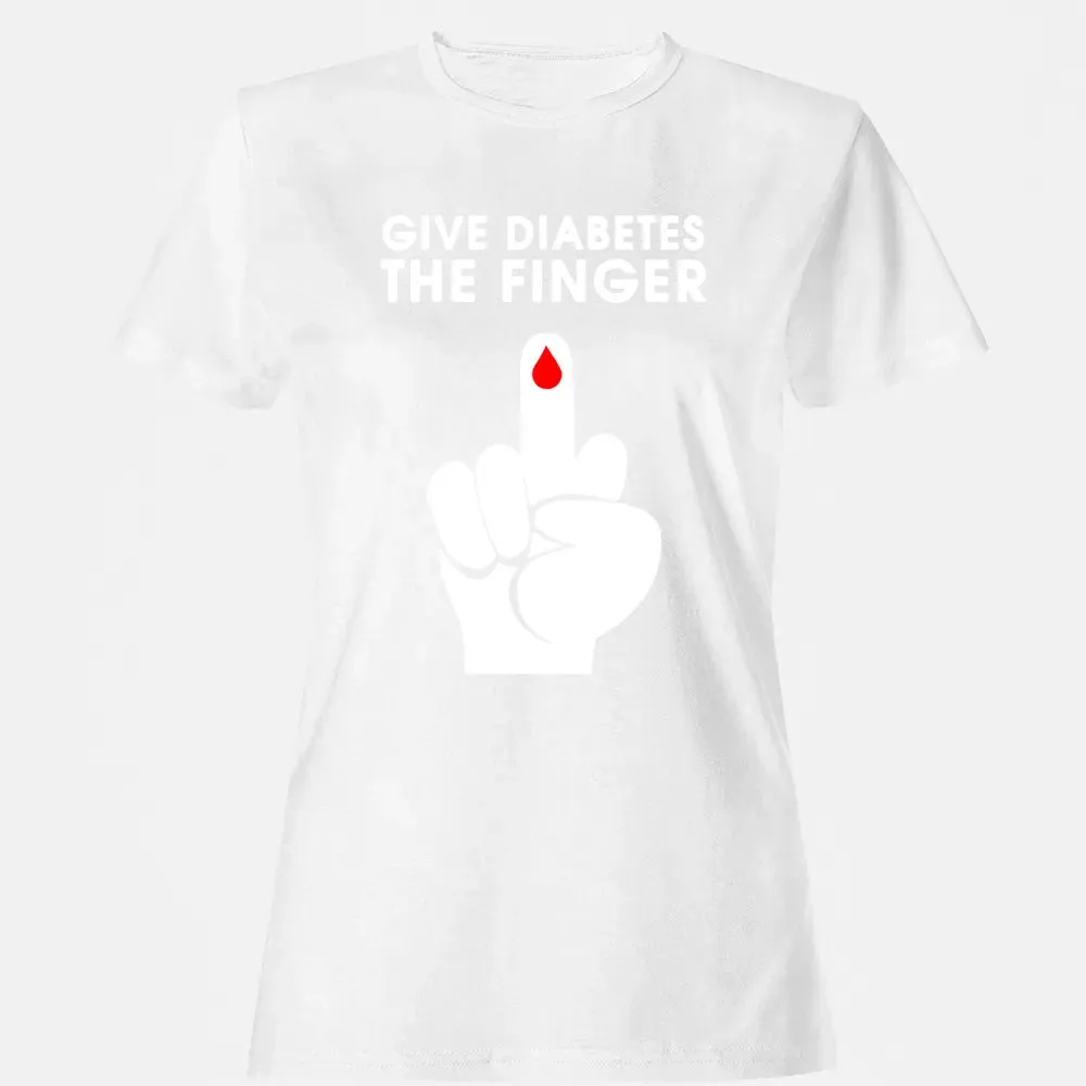 Give Diabetes The Finger Women's T-shirt - 16