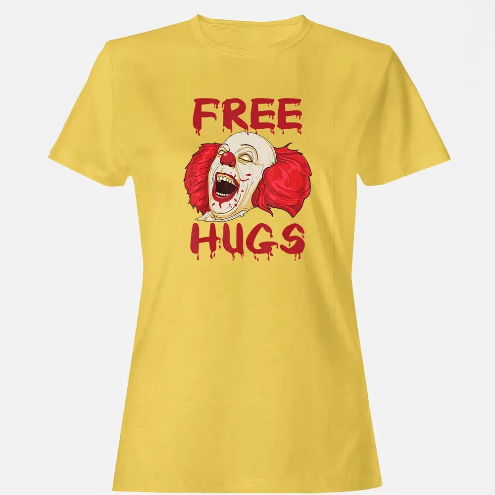 Free Hugs  Evil Killer Scary Clown Halloween Gift Women's T-shirt - 4